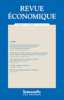 Revue économique 70-4, juillet 2019